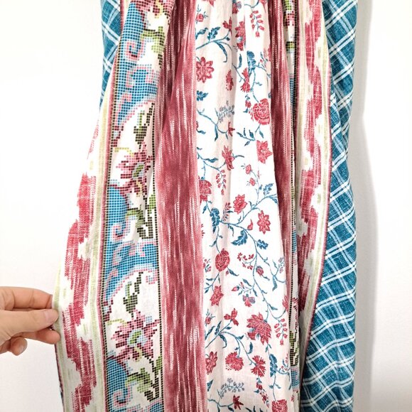 D'ascoli Floral Boho Plaid Short Sleeve Maxi Dress - Picture 8 of 13